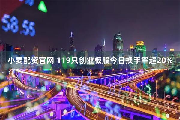 小麦配资官网 119只创业板股今日换手率超20%