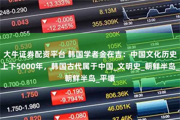 大牛证券配资平台 韩国学者金在吉：中国文化历史不是上下5000年，韩国古代属于中国_文明史_朝鲜半岛_平壤